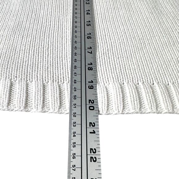 Vintage Liz Claiborne Dog Sweater Womens Small White Knit Cotton Pullover Birds - Picture 8 of 8